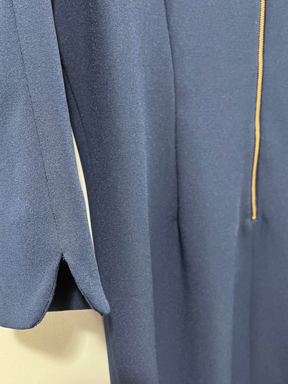 Navy 3/4 Sleeve Professional Neutral Dress | Classic Corpcore Workwear [sz 12] - Picture 7 of 9